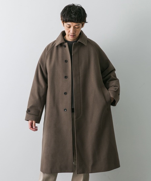 URBAN RESEARCH DOORS（アーバンリサーチドアーズ）の「ニットメルトン パデット バルマカンコート（その他アウター・メンズ・モカ/カーキ/ブラック・MEDIUM/LARGE）」の19枚目の写真