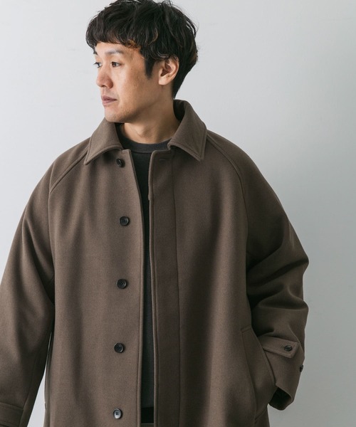 URBAN RESEARCH DOORS（アーバンリサーチドアーズ）の「ニットメルトン パデット バルマカンコート（その他アウター・メンズ・モカ/カーキ/ブラック・MEDIUM/LARGE）」の20枚目の写真