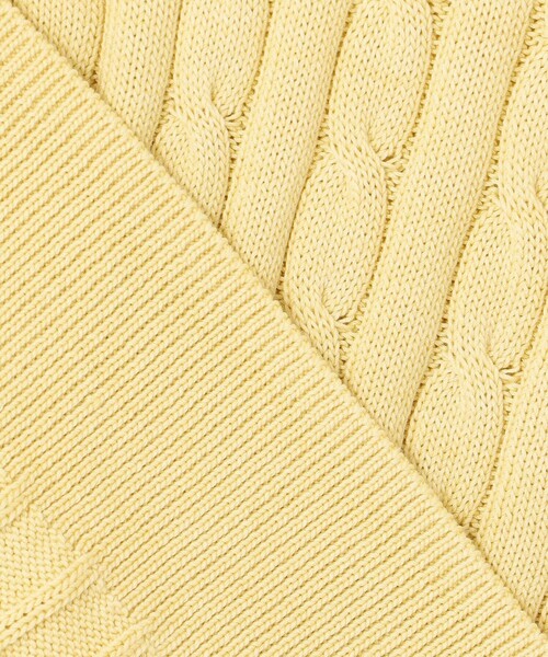 J.PRESS(ジェイプレス)の「【洗える】GIZA MERCERIZE COTTON ケーブル ニット(ニット/セーター・レディース・イエロー系/スカイブルー系/ベージュ系/ピンク系・LARGE/MEDIUM)」の5枚目の写真