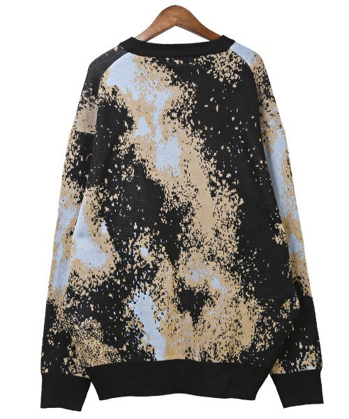 LUXSTYLE（ラグスタイル）の「綿タッチジャガードアブストラクト柄ニット（ニット/セーター・メンズ・A/B・M/L）」の8枚目の写真