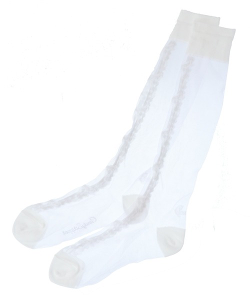 Candy Stripper（キャンディストリッパー）の「FANCY RIBBON SHEER HIGH ソックス（ソックス/靴下・レディース・ブラック/ミント/オフホワイト・FREE）」の10枚目の写真