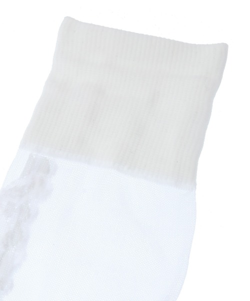 Candy Stripper（キャンディストリッパー）の「FANCY RIBBON SHEER HIGH ソックス（ソックス/靴下・レディース・ブラック/ミント/オフホワイト・FREE）」の7枚目の写真