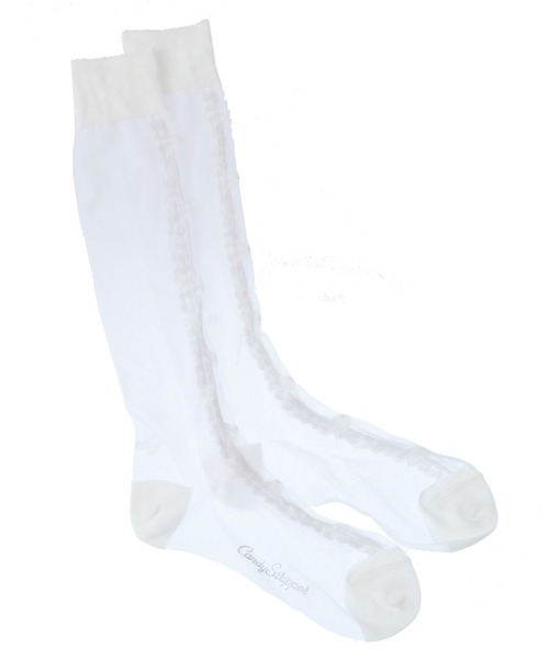 Candy Stripper（キャンディストリッパー）の「FANCY RIBBON SHEER HIGH ソックス（ソックス/靴下・レディース・ブラック/ミント/オフホワイト・FREE）」の14枚目の写真