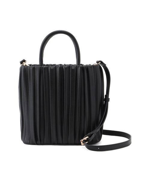 ROPE' PICNIC(ロペピクニック)の「プリーツミドルトート&ショルダーバッグ(ハンドバッグ・レディース・キナリ/ブラック/シルバー・FREE)」の4枚目の写真