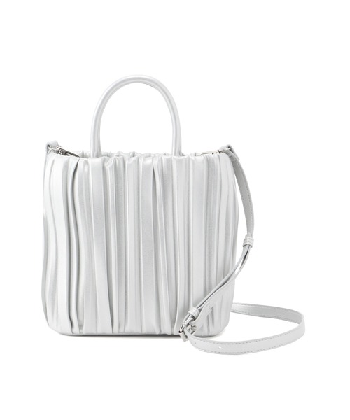 ROPE' PICNIC(ロペピクニック)の「プリーツミドルトート&ショルダーバッグ(ハンドバッグ・レディース・キナリ/ブラック/シルバー・FREE)」の6枚目の写真