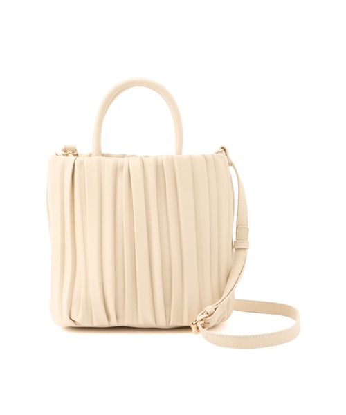 ROPE' PICNIC(ロペピクニック)の「プリーツミドルトート&ショルダーバッグ(ハンドバッグ・レディース・キナリ/ブラック/シルバー・FREE)」の5枚目の写真