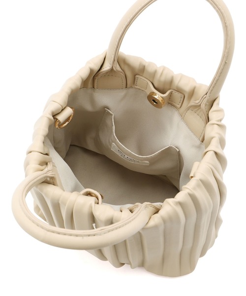 ROPE' PICNIC(ロペピクニック)の「プリーツミドルトート&ショルダーバッグ(ハンドバッグ・レディース・キナリ/ブラック/シルバー・FREE)」の12枚目の写真