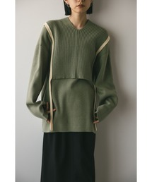 STYLEMIXER | パイピングベストレイヤードニット(ニット/セーター)