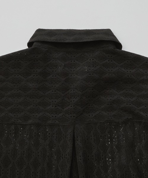 SERACE(セラス)の「【SERACE】Oversize open collar short sleeve lace shirt / オーバーサイズオープンカラー半袖レースシャツ(シャツ/ブラウス・メンズ・ホワイト/グレイッシュベージュ/ブラック・L/M)」の13枚目の写真