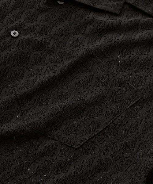 SERACE(セラス)の「【SERACE】Oversize open collar short sleeve lace shirt / オーバーサイズオープンカラー半袖レースシャツ(シャツ/ブラウス・メンズ・ホワイト/グレイッシュベージュ/ブラック・L/M)」の15枚目の写真