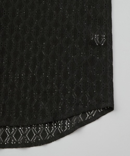 SERACE(セラス)の「【SERACE】Oversize open collar short sleeve lace shirt / オーバーサイズオープンカラー半袖レースシャツ(シャツ/ブラウス・メンズ・ホワイト/グレイッシュベージュ/ブラック・L/M)」の7枚目の写真