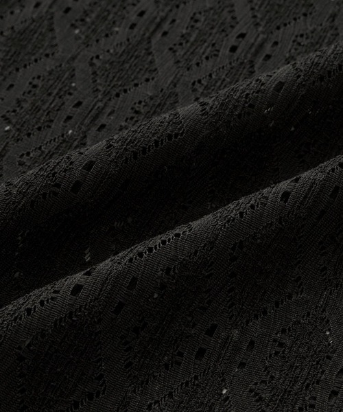 SERACE(セラス)の「【SERACE】Oversize open collar short sleeve lace shirt / オーバーサイズオープンカラー半袖レースシャツ(シャツ/ブラウス・メンズ・ホワイト/グレイッシュベージュ/ブラック・L/M)」の11枚目の写真