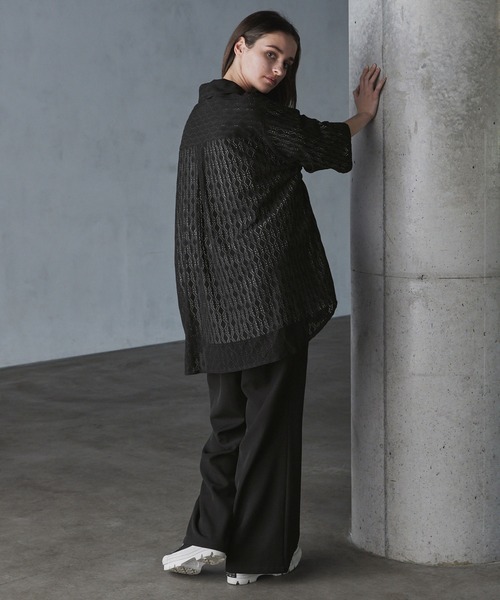 SERACE(セラス)の「【SERACE】Oversize open collar short sleeve lace shirt / オーバーサイズオープンカラー半袖レースシャツ(シャツ/ブラウス・メンズ・ホワイト/グレイッシュベージュ/ブラック・L/M)」の19枚目の写真
