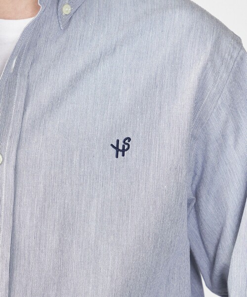 SHIPS(シップス)の「【WEB限定】SHIPS: MADE IN JAPAN ワンポイント コードレーンボタンダウンシャツ(シャツ/ブラウス・メンズ・ブルー/ネイビー・SMALL/LARGE/X-LARGE/MEDIUM)」の4枚目の写真