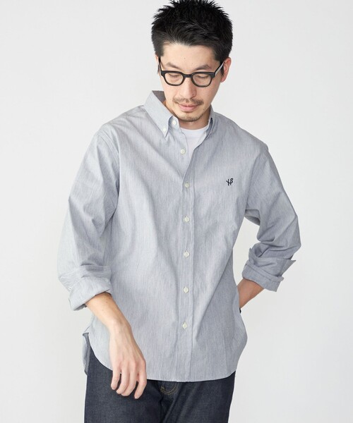 SHIPS(シップス)の「【WEB限定】SHIPS: MADE IN JAPAN ワンポイント コードレーンボタンダウンシャツ(シャツ/ブラウス・メンズ・ブルー/ネイビー・SMALL/LARGE/X-LARGE/MEDIUM)」の5枚目の写真