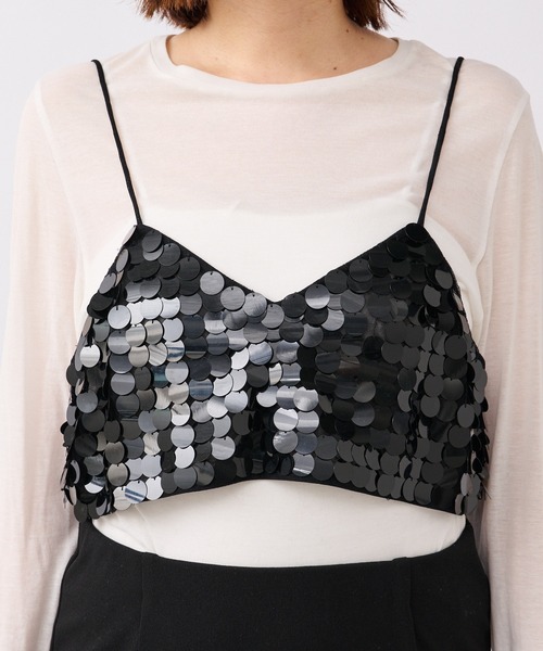 RIVE DROITE（リヴドロワ）の「スパンコールビスチェ（キャミソール・レディース・ブラック・FREE）」の2枚目の写真