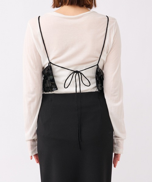 RIVE DROITE（リヴドロワ）の「スパンコールビスチェ（キャミソール・レディース・ブラック・FREE）」の6枚目の写真