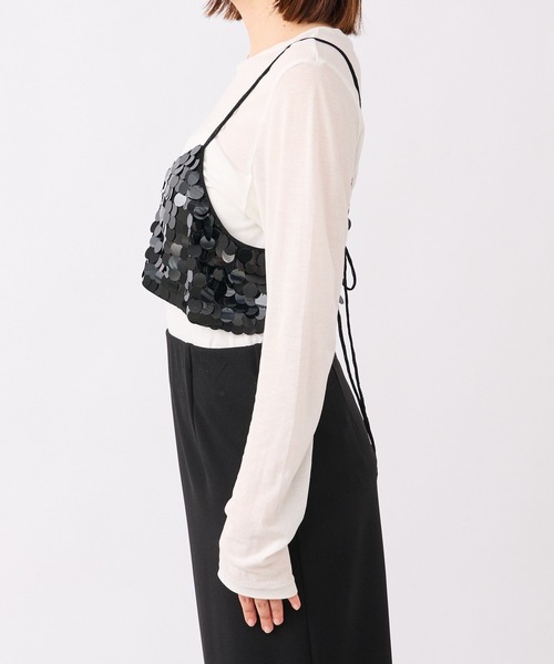 RIVE DROITE（リヴドロワ）の「スパンコールビスチェ（キャミソール・レディース・ブラック・FREE）」の4枚目の写真