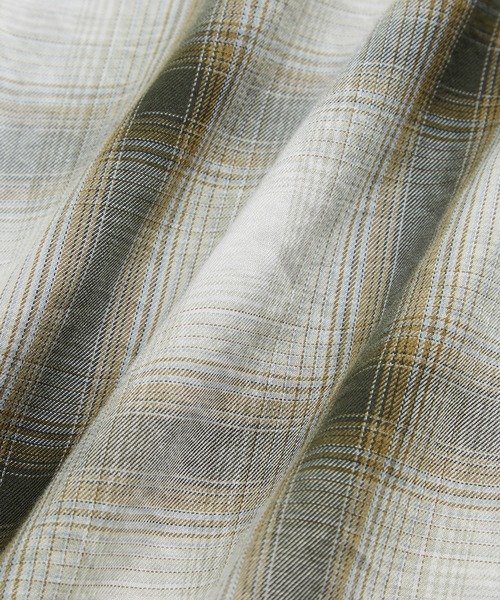 WILD LIFE TAILOR Adam et Rope'(ワイルドテーラーアダムエロペ )の「【WILD LIFE TAILOR】 ドレープチェック ロングスリーブ バンドカラーシャツ(シャツ/ブラウス・メンズ・グリーン系その他2/ブラック系その他/ベージュ系その他/ブラック系その他2・M/L)」の10枚目の写真