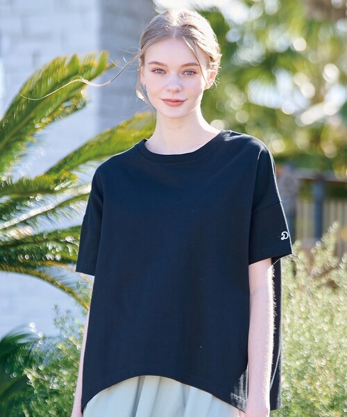 DRESSTERIOR(ドレステリア)の「◆【洗える】エシカルオーガニックコットンTシャツ(Tシャツ/カットソー・レディース・ライトブルー/ブラック/グレー/オフホワイト・38/36/34)」の1枚目の写真