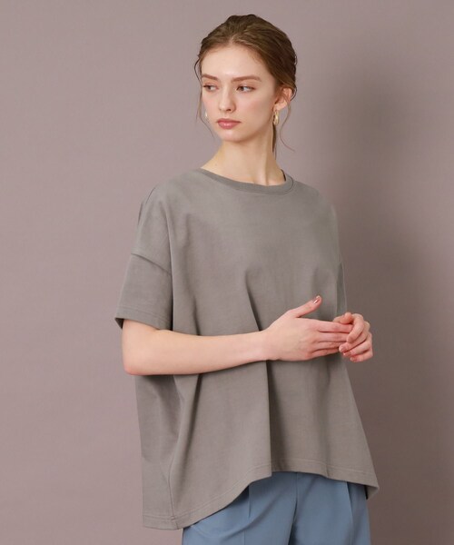 DRESSTERIOR(ドレステリア)の「◆【洗える】エシカルオーガニックコットンTシャツ(Tシャツ/カットソー・レディース・ライトブルー/ブラック/グレー/オフホワイト・38/36/34)」の13枚目の写真