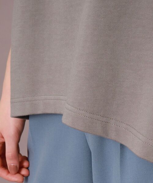 DRESSTERIOR(ドレステリア)の「◆【洗える】エシカルオーガニックコットンTシャツ(Tシャツ/カットソー・レディース・ライトブルー/ブラック/グレー/オフホワイト・38/36/34)」の7枚目の写真