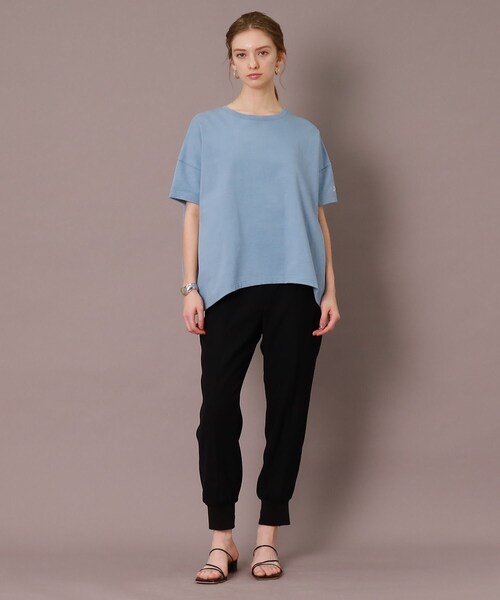 DRESSTERIOR(ドレステリア)の「◆【洗える】エシカルオーガニックコットンTシャツ(Tシャツ/カットソー・レディース・ライトブルー/ブラック/グレー/オフホワイト・38/36/34)」の5枚目の写真