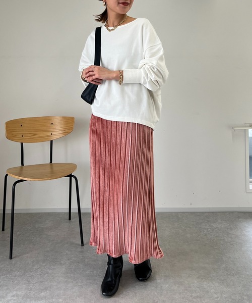 un dix cors（アンディコール）の「アンチピリング裏毛プルオーバー（Tシャツ/カットソー・レディース・オフホワイト/ネイビー/イエロー・FREE）」の13枚目の写真