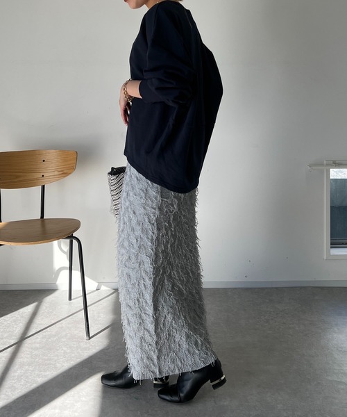 un dix cors（アンディコール）の「アンチピリング裏毛プルオーバー（Tシャツ/カットソー・レディース・オフホワイト/ネイビー/イエロー・FREE）」の22枚目の写真