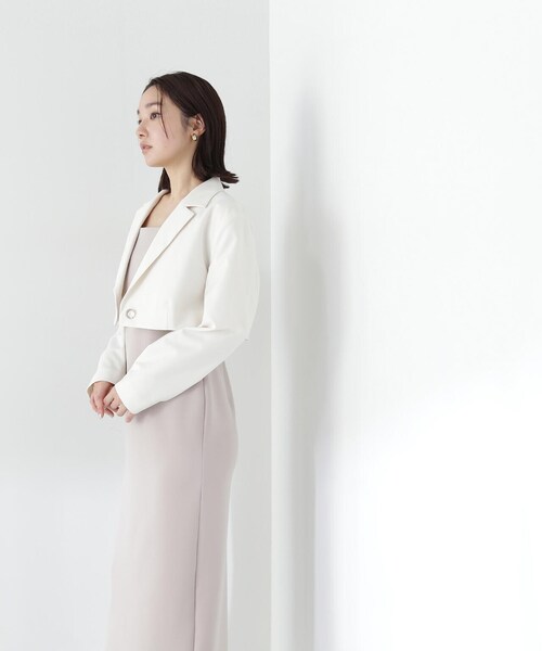 NATURAL BEAUTY BASIC（ナチュラルビューティーベーシック）の「◇【Oggi掲載】ミニマルナローキャミワンピース（ワンピース・レディース・ブラック/ブルー/ベージュ・MEDIUM）」の8枚目の写真