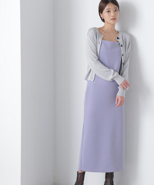 NATURAL BEAUTY BASIC（ナチュラルビューティーベーシック）の「◇【Oggi掲載】ミニマルナローキャミワンピース（ワンピース・レディース・ブラック/ブルー/ベージュ・MEDIUM）」の14枚目の写真