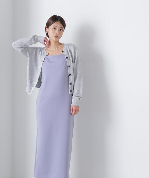 NATURAL BEAUTY BASIC（ナチュラルビューティーベーシック）の「◇【Oggi掲載】ミニマルナローキャミワンピース（ワンピース・レディース・ブラック/ブルー/ベージュ・MEDIUM）」の3枚目の写真