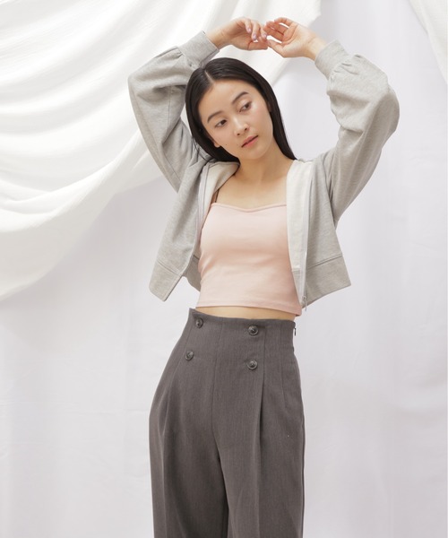 JILL by JILL STUART（ジルバイジルスチュアート）の「◇JB裏毛ロゴテープパーカー（パーカー・レディース・ダークグレー/ネイビー/ホワイト系その他・FREE）」の10枚目の写真