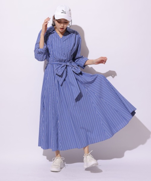 カシュクールシャツワンピース