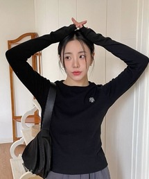 A'GEM/9 × .kom 『muah muah/ムーアムーア』 STITCH WARMER LONG SLEEVE/ステッチウォーマー長袖Tシャツ