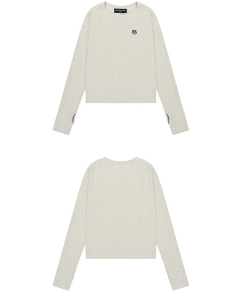 muahmuah（ムーアムーア）の「A'GEM/9 × .kom 『muah muah/ムーアムーア』 STITCH WARMER LONG SLEEVE/ステッチウォーマー長袖Tシャツ（Tシャツ/カットソー・レディース・アイボリー/ブラック/ホワイト・FREE）」の13枚目の写真