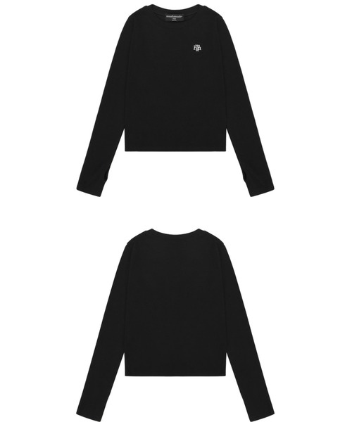 muahmuah（ムーアムーア）の「A'GEM/9 × .kom 『muah muah/ムーアムーア』 STITCH WARMER LONG SLEEVE/ステッチウォーマー長袖Tシャツ（Tシャツ/カットソー・レディース・アイボリー/ブラック/ホワイト・FREE）」の14枚目の写真