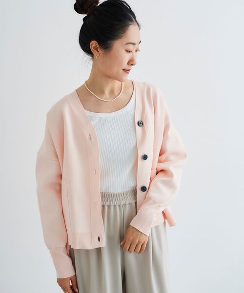 le.coeur blanc（ルクールブラン）の「ランダムテレコUネックタンク（タンクトップ・レディース・ブラック/オフホワイト/チャコールグレー/ライトグレー・38）」の16枚目の写真