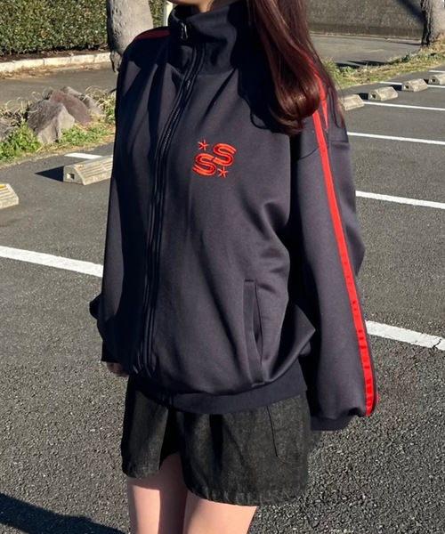 shesame(シーセム)の「カラー配色トラックジャケット(ジャージ・メンズ・アイボリー/ネイビー/ブルー・MEDIUM/LARGE)」の17枚目の写真