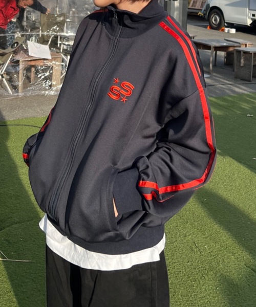 shesame(シーセム)の「カラー配色トラックジャケット(ジャージ・メンズ・アイボリー/ネイビー/ブルー・MEDIUM/LARGE)」の18枚目の写真
