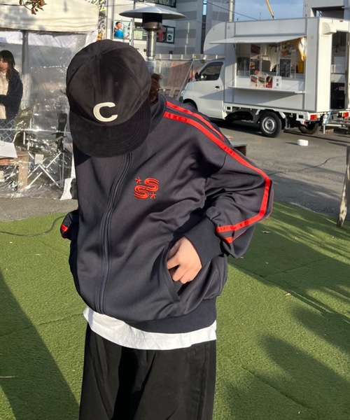 shesame(シーセム)の「カラー配色トラックジャケット(ジャージ・メンズ・アイボリー/ネイビー/ブルー・MEDIUM/LARGE)」の19枚目の写真