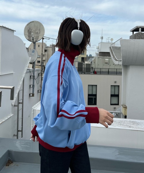 shesame(シーセム)の「カラー配色トラックジャケット(ジャージ・メンズ・アイボリー/ネイビー/ブルー・MEDIUM/LARGE)」の20枚目の写真