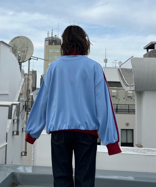 shesame(シーセム)の「カラー配色トラックジャケット(ジャージ・メンズ・アイボリー/ネイビー/ブルー・MEDIUM/LARGE)」の22枚目の写真