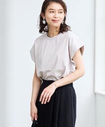 【RONEL】クリアスムース切替フレンチスリーブカットソー