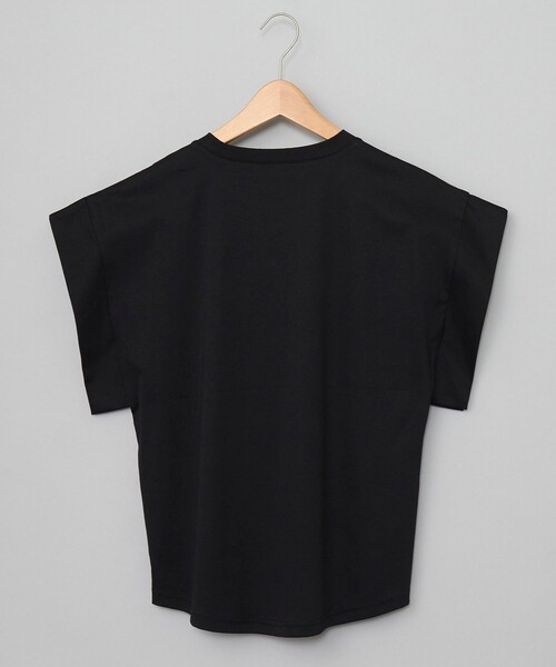 coen(コーエン)の「【RONEL】クリアスムース切替フレンチスリーブカットソー(Tシャツ/カットソー・レディース・ネイビー/オフホワイト/ライトグレー/ブラック・M/S)」の19枚目の写真