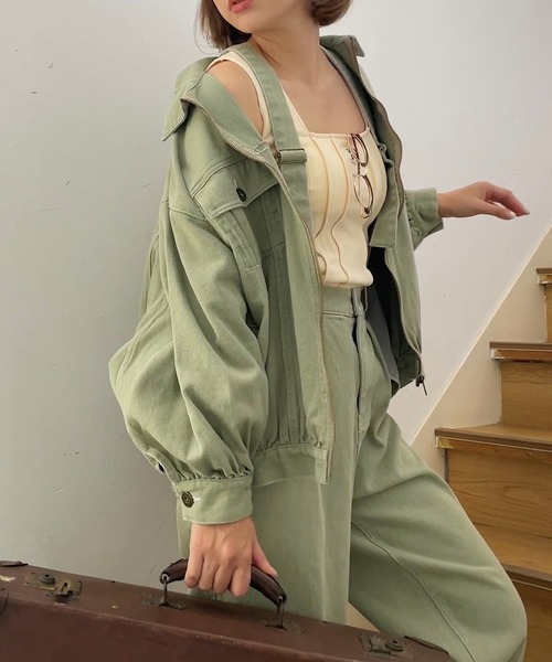 RUBY AND YOU（ルビーアンドユー）の「バックレースアップリブタンクトップ（タンクトップ・レディース・ブラック/アイボリー・FREE）」の9枚目の写真