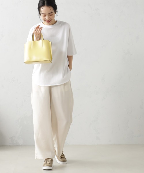 FOUND GOOD（ファウンドグッド）の「リネンライクイージーパンツ（その他パンツ・レディース・アイボリー/ブラック/グリーン系2/パープル系5/イエロー系2・M/L/S）」の2枚目の写真