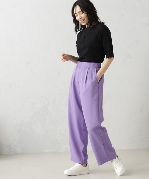 FOUND GOOD（ファウンドグッド）の「リネンライクイージーパンツ（その他パンツ・レディース・アイボリー/ブラック/グリーン系2/パープル系5/イエロー系2・M/L/S）」の18枚目の写真