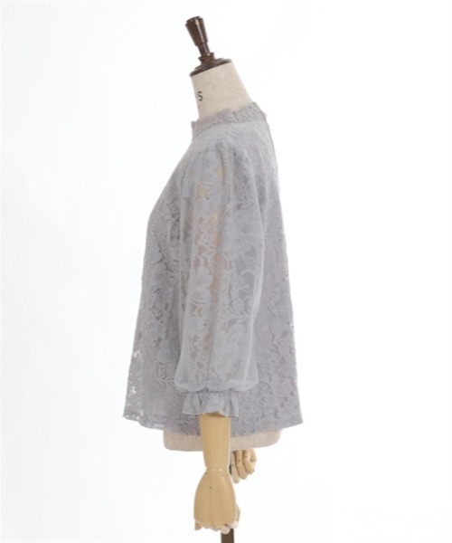 axes femme(アクシーズファム)の「チュール袖レーストップス(Tシャツ/カットソー・レディース・ホワイト/ブラック/グレー・FREE)」の10枚目の写真