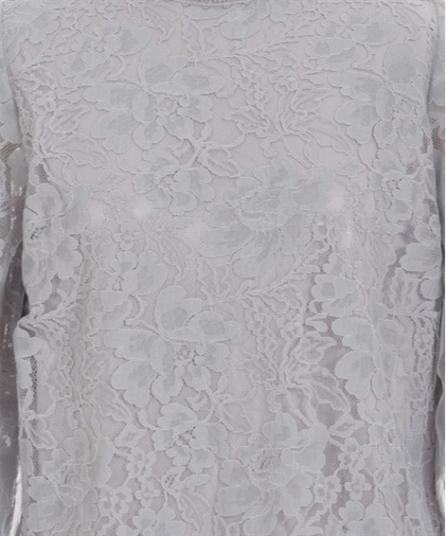 axes femme(アクシーズファム)の「チュール袖レーストップス(Tシャツ/カットソー・レディース・ホワイト/ブラック/グレー・FREE)」の4枚目の写真